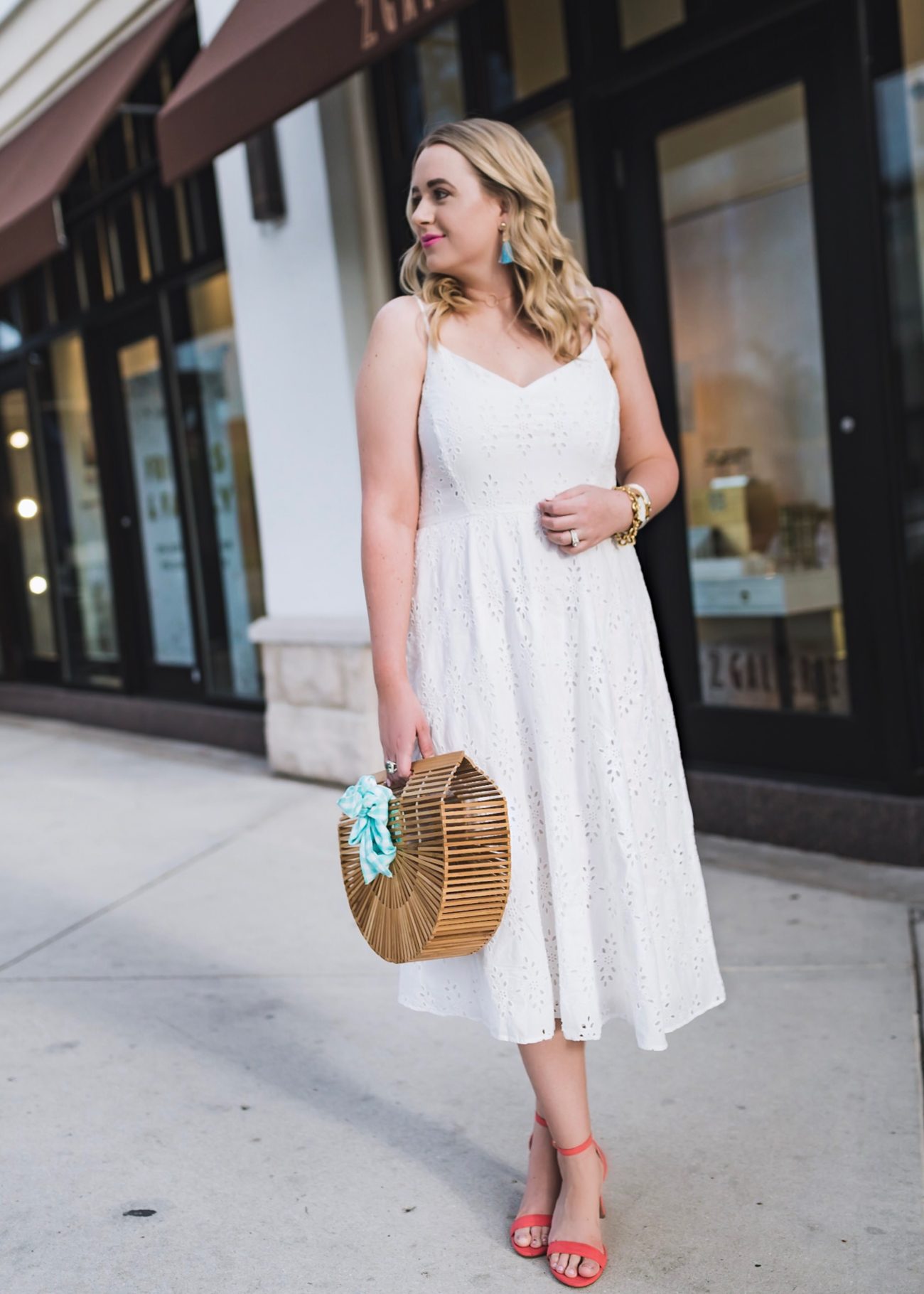 navy fit and flare midi dress